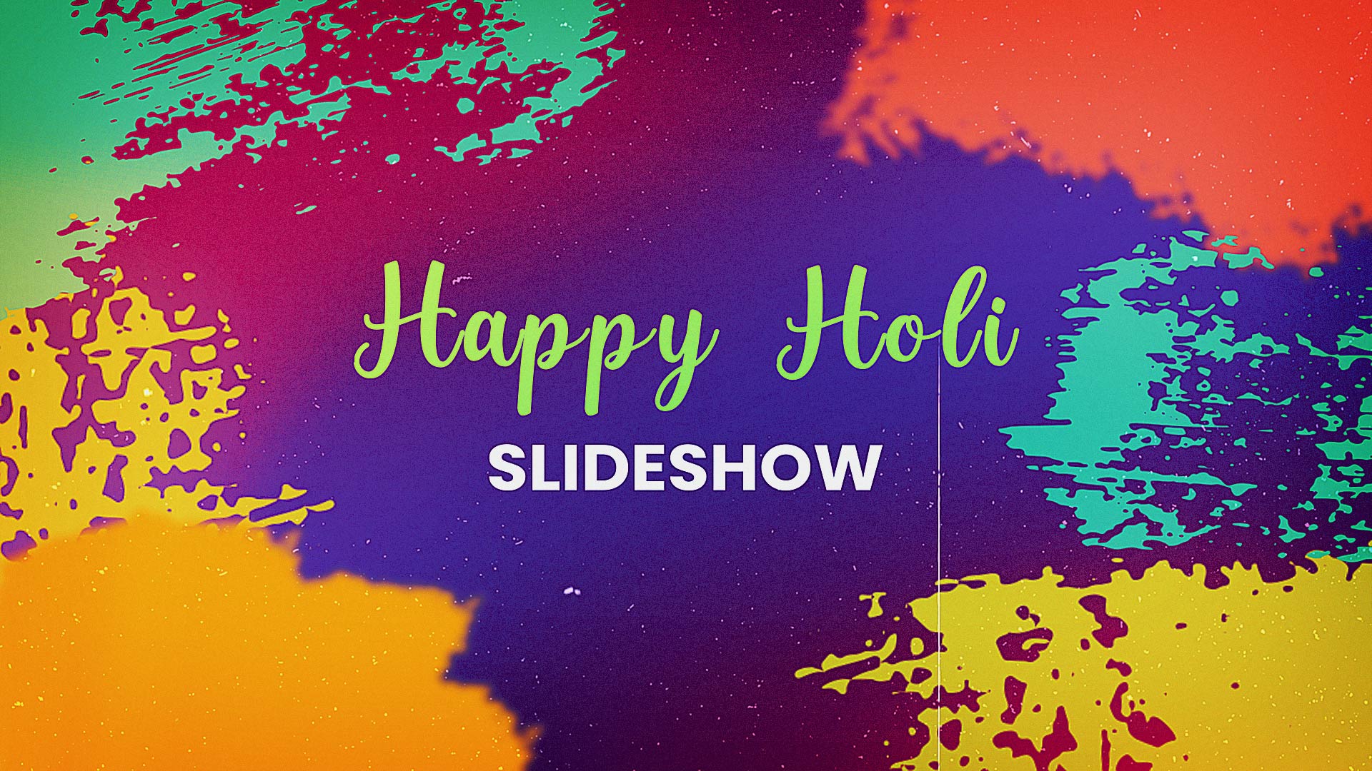 Colorful Happy Holi Festive Slideshow